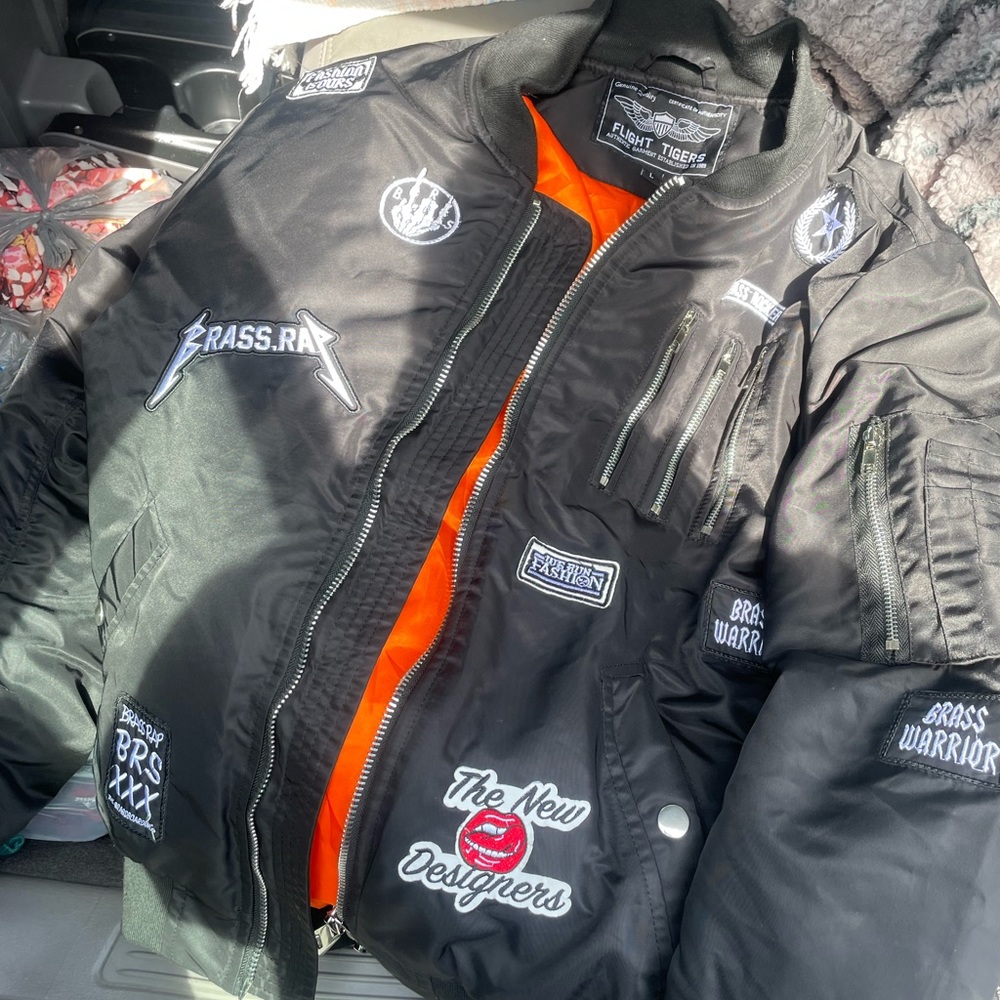 Leather Patchwork Vintage Jacket - image 1